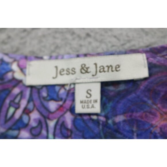 Jess & Jane 3/4 Sleeve Layered Mandala Colorful Top-Size Small-Wearable Art - Picture 4 of 11